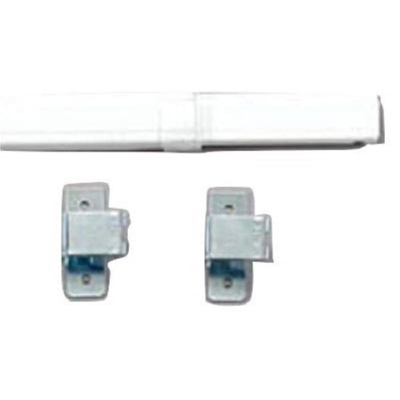 Graber Flat Lock-Seam Sash Rod (11 to 20-Inch Adjustable Width, White) - Image 3